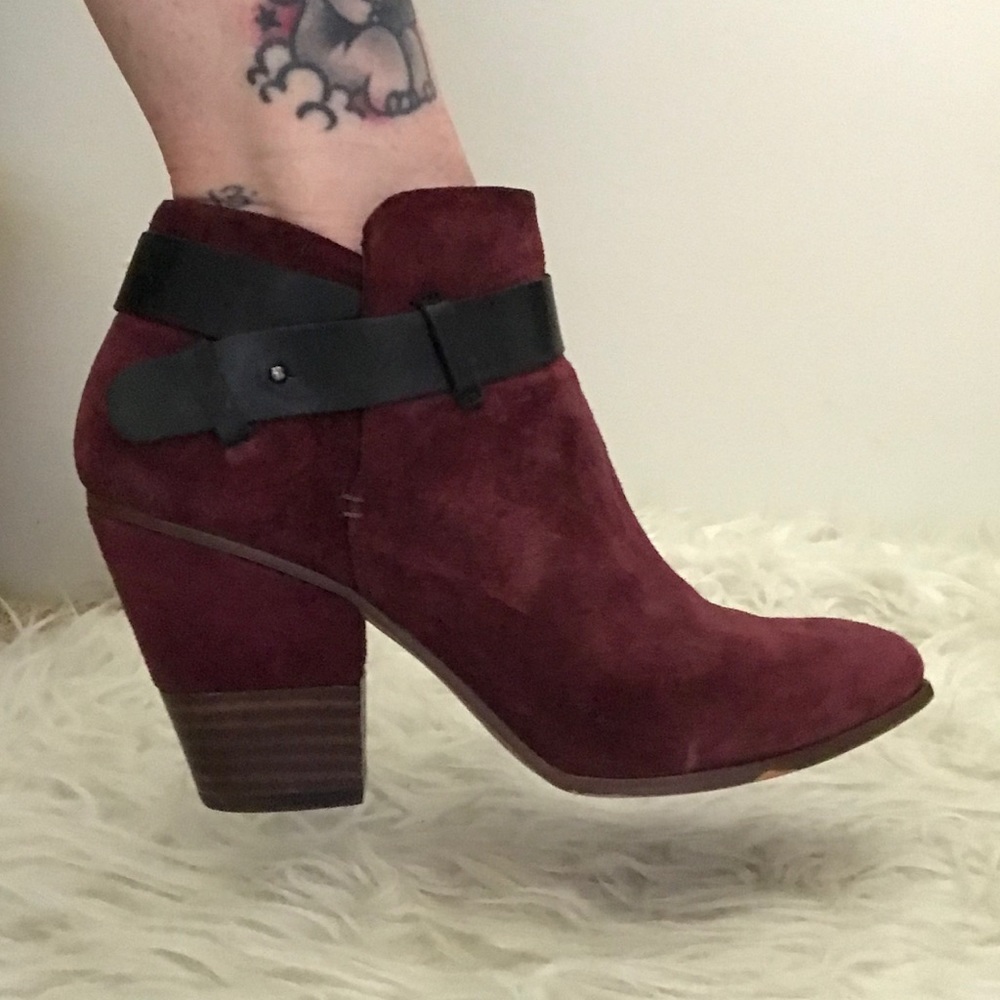 Dolce Vita oxblood suede booties